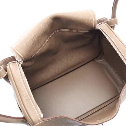 リンディ34 エトゥープ ショルダーバッグ トリヨンクレマンス グレーブラウン シルバー金具 T刻印 エルメス バッグ HERMES