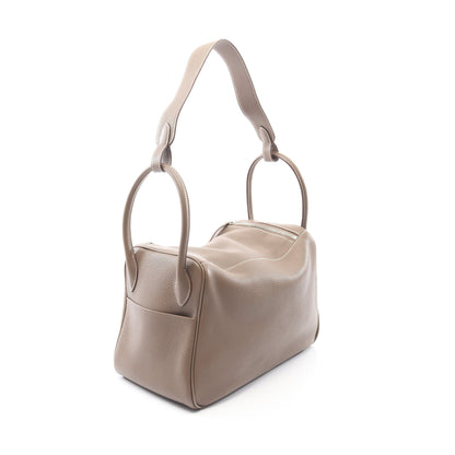リンディ34 エトゥープ ショルダーバッグ トリヨンクレマンス グレーブラウン シルバー金具 T刻印 エルメス バッグ HERMES