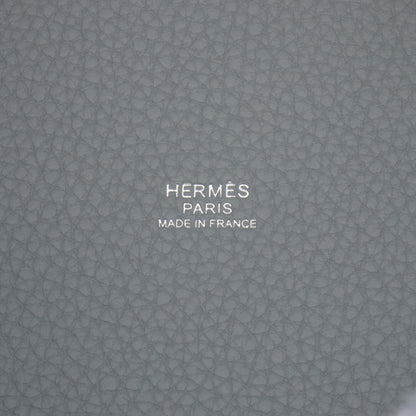 ピコタンロックPM グリパンタン ハンドバッグ トリヨンクレマンス ブルーグレー シルバー金具 K刻印 エルメス バッグ HERMES