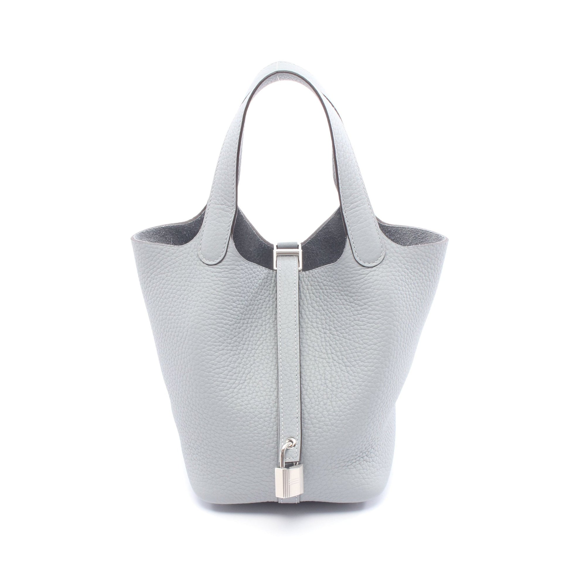 ピコタンロックPM グリパンタン ハンドバッグ トリヨンクレマンス ブルーグレー シルバー金具 K刻印 エルメス バッグ HERMES