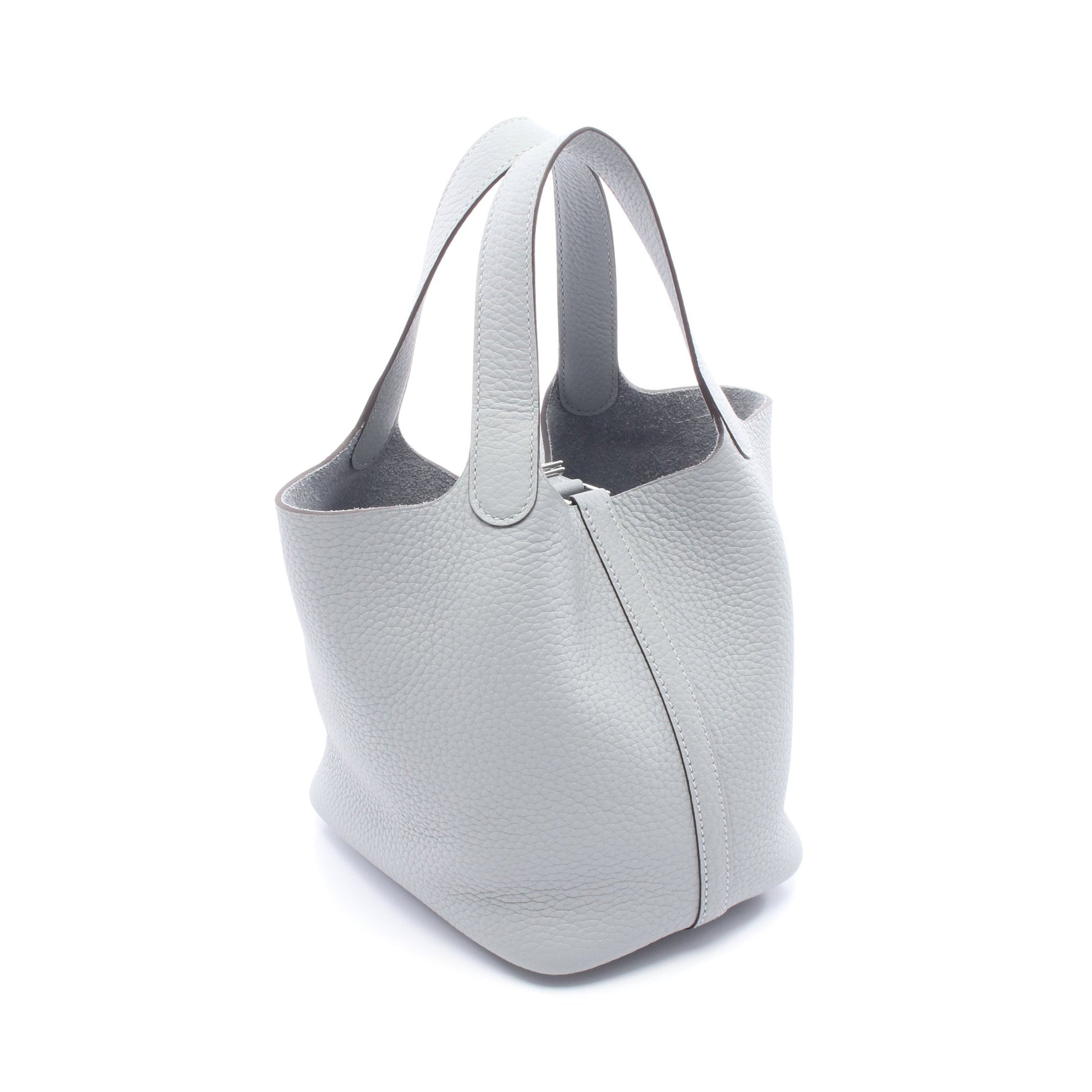ピコタンロックPM グリパンタン ハンドバッグ トリヨンクレマンス ブルーグレー シルバー金具 K刻印 エルメス バッグ HERMES