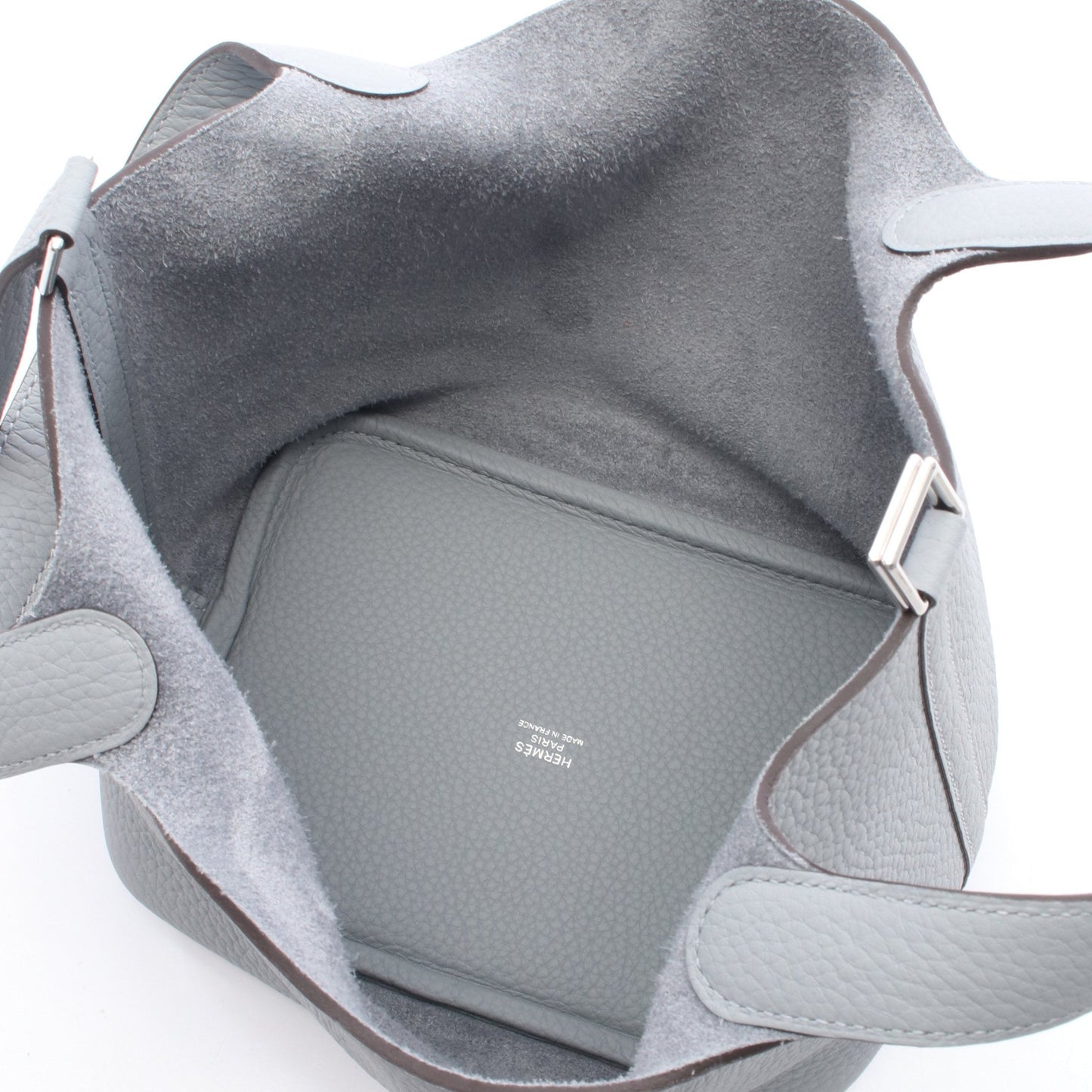 ピコタンロックPM グリパンタン ハンドバッグ トリヨンクレマンス ブルーグレー シルバー金具 K刻印 エルメス バッグ HERMES