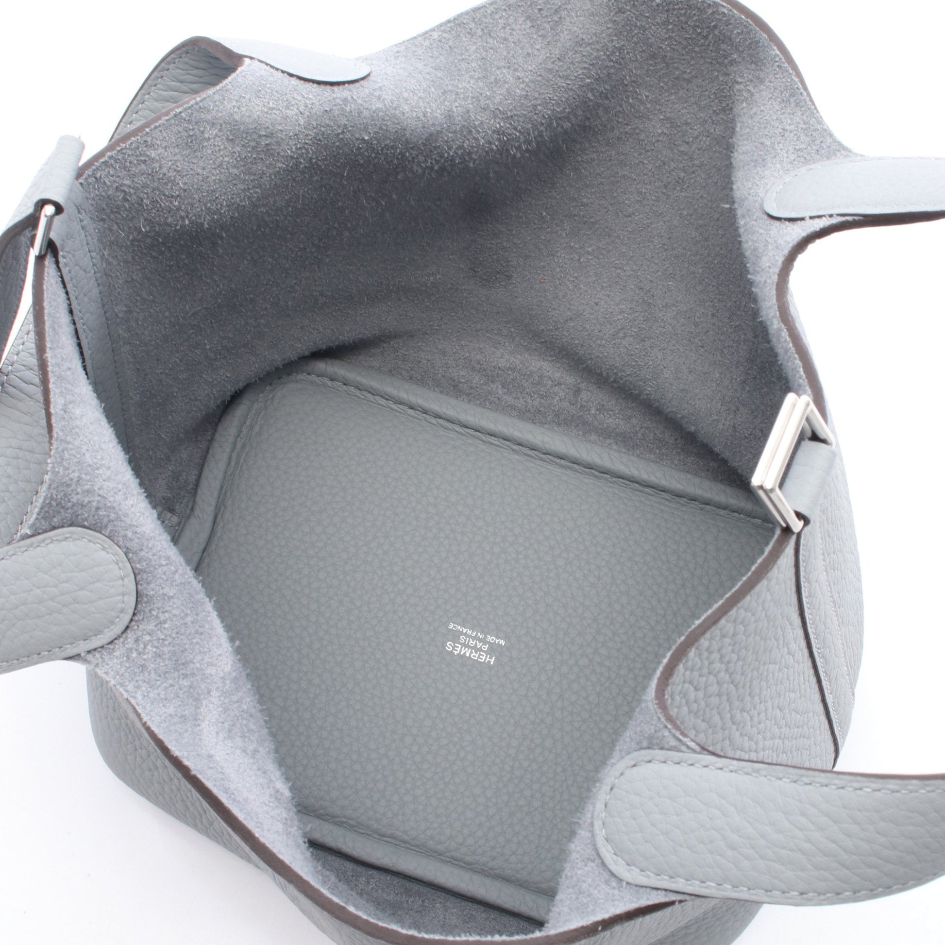 ピコタンロックPM グリパンタン ハンドバッグ トリヨンクレマンス ブルーグレー シルバー金具 K刻印 エルメス バッグ HERMES