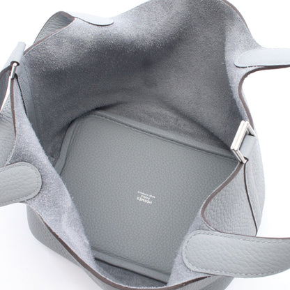 ピコタンロックPM グリパンタン ハンドバッグ トリヨンクレマンス ブルーグレー シルバー金具 K刻印 エルメス バッグ HERMES