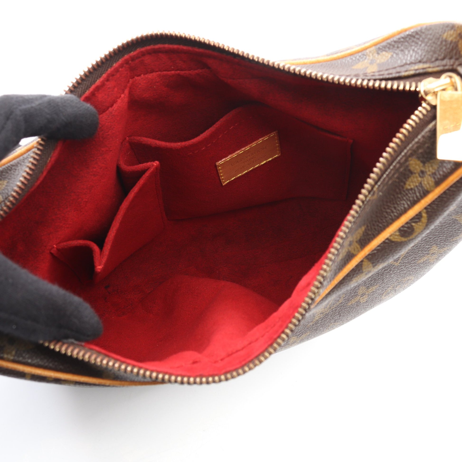 クロワッサンMM モノグラム ショルダーバッグ PVC レザー ブラウン ルイヴィトン バッグ LOUIS VUITTON