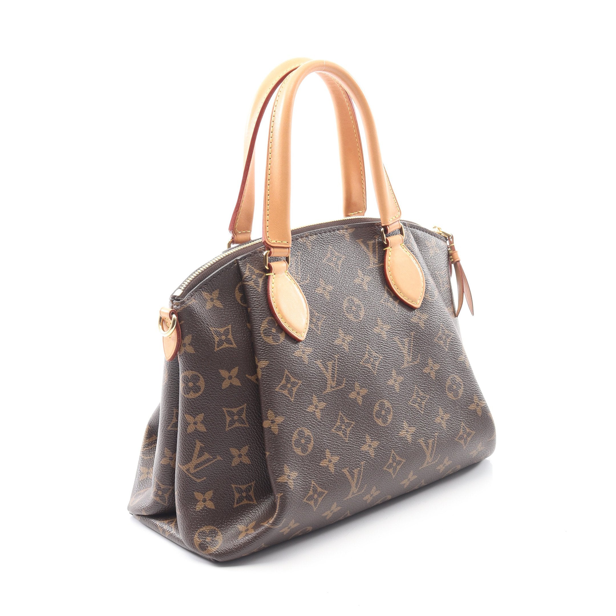 リボリーPM モノグラム ハンドバッグ PVC レザー ブラウン 2WAY ルイ