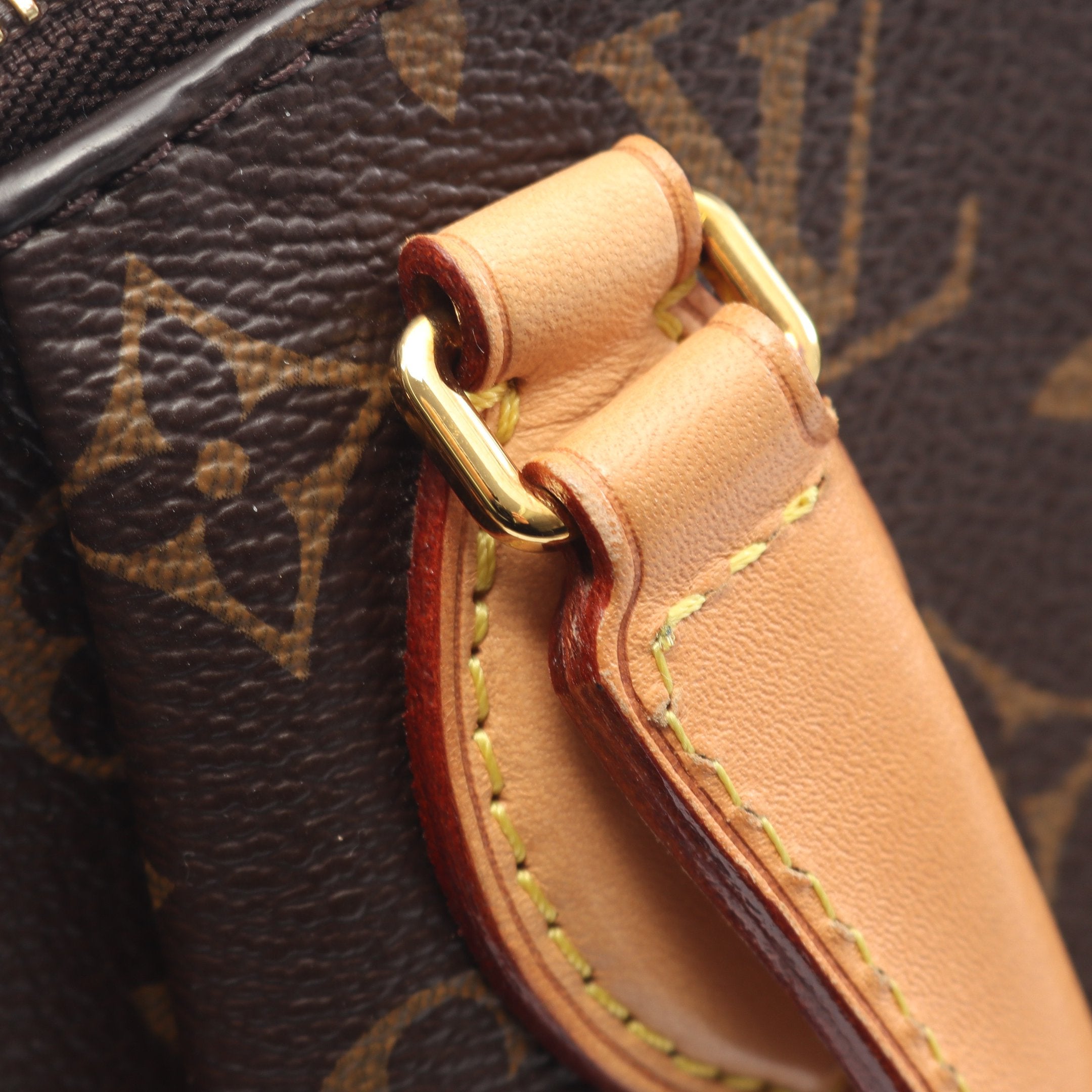 リボリーPM モノグラム ハンドバッグ PVC レザー ブラウン 2WAY ルイ