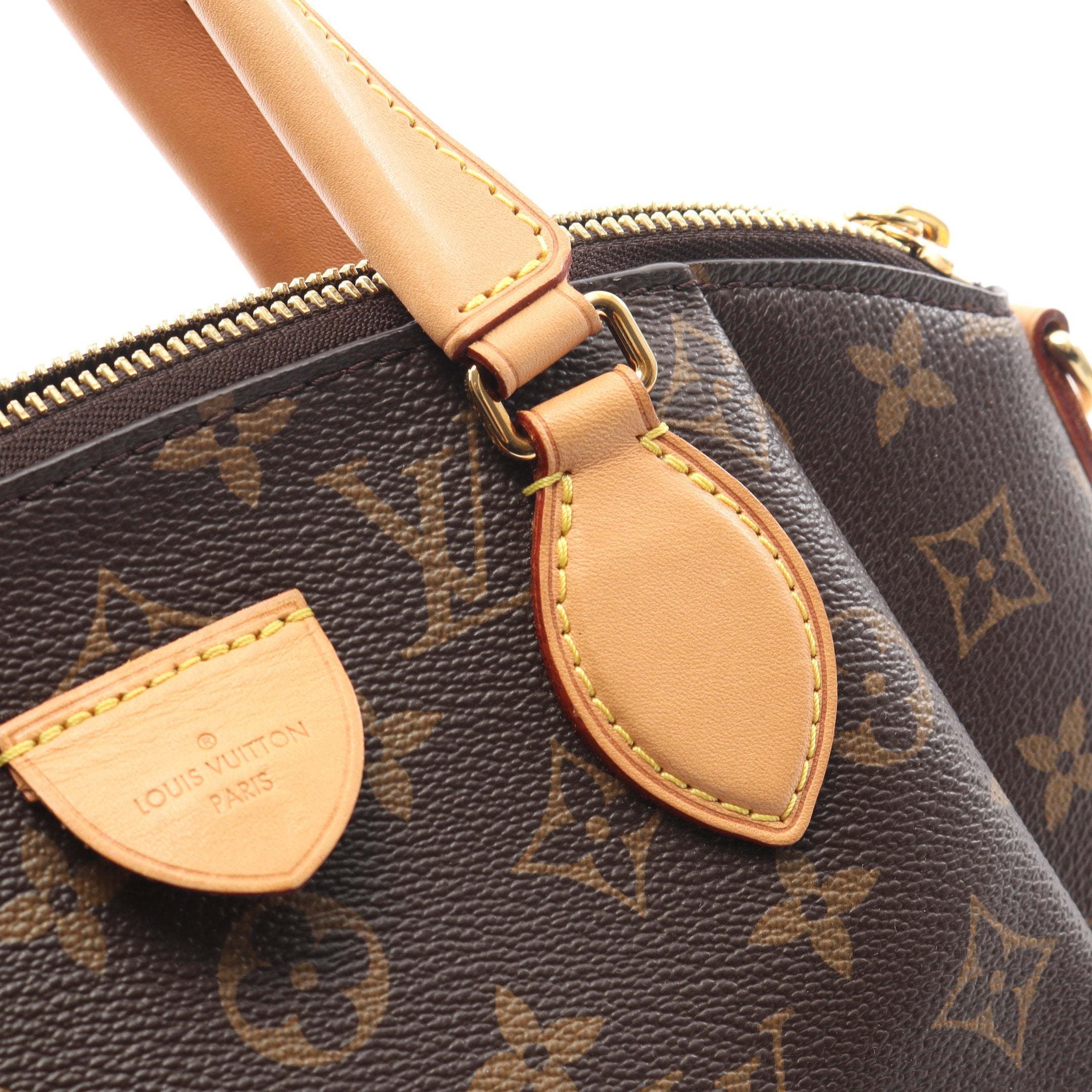 リボリーPM モノグラム ハンドバッグ PVC レザー ブラウン 2WAY ルイ