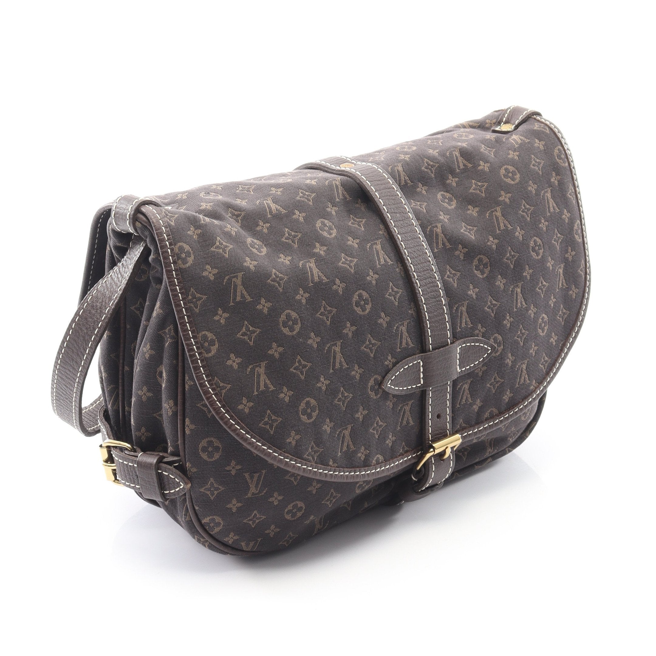 ソミュール モノグラムミニラン エベヌ ショルダーバッグ キャンバス