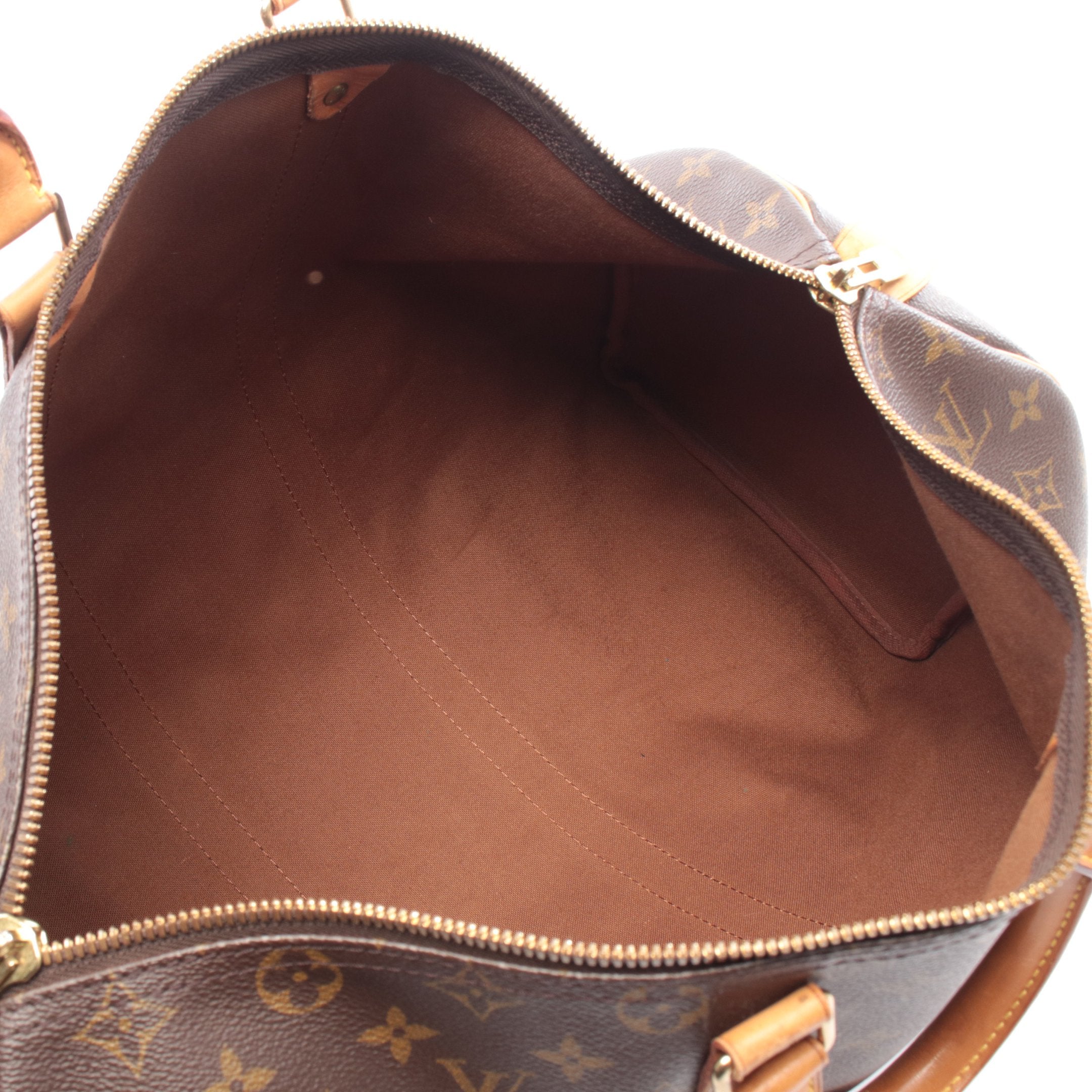 キーポル45 モノグラム ボストンバッグ PVC レザー ブラウン ルイ