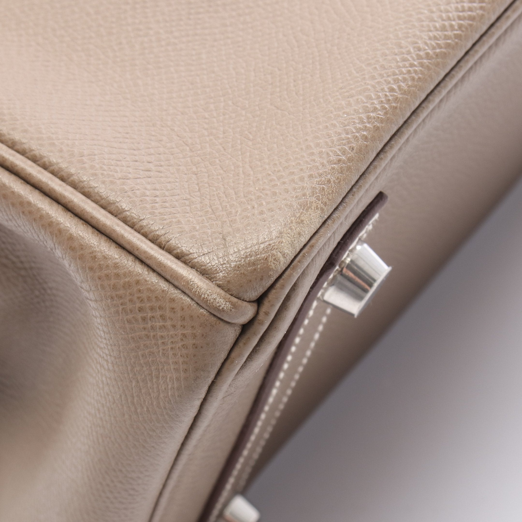 バーキン30 エトゥープ ハンドバッグ ヴォーエプソン グレーブラウン