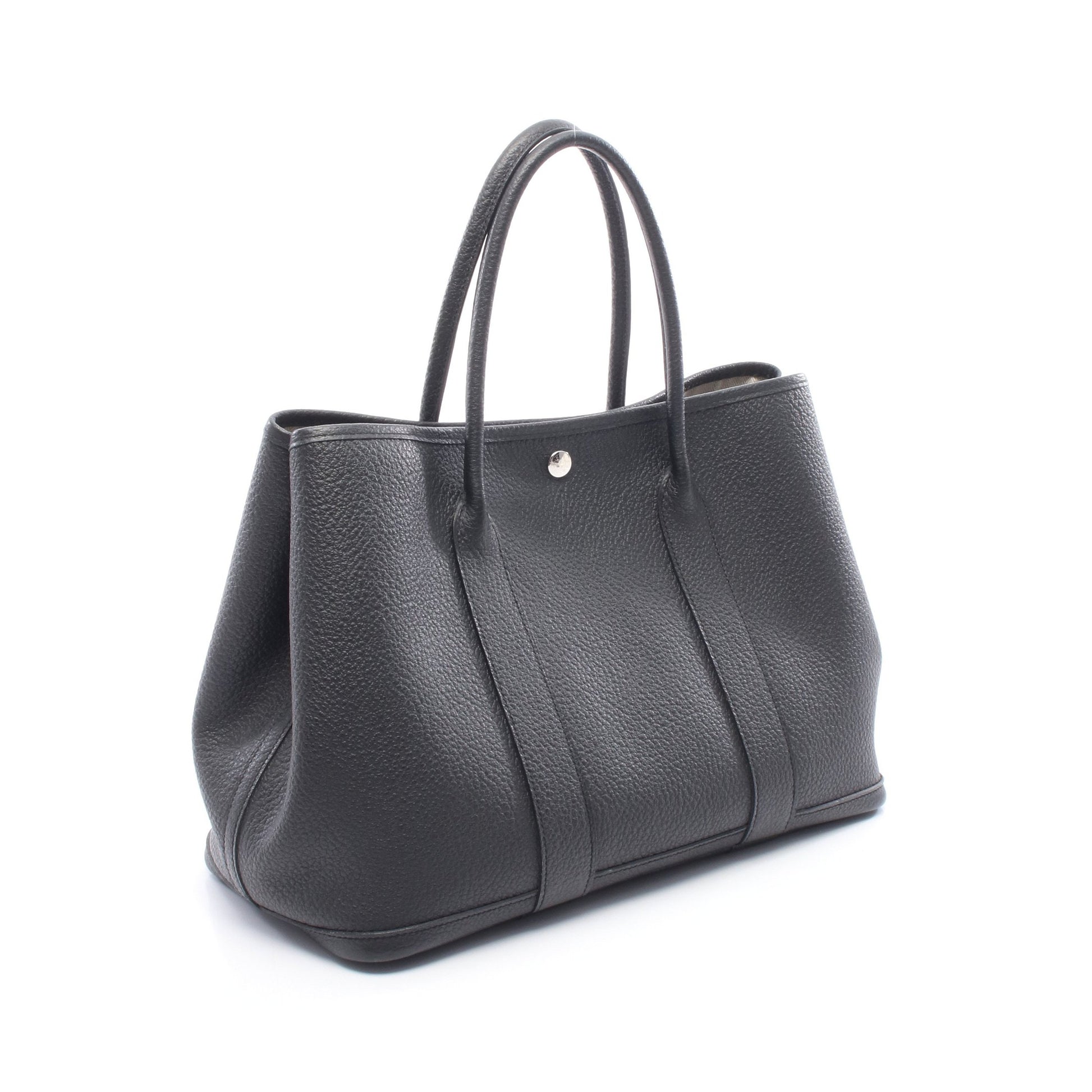 ガーデンパーティPM ハンドバッグ トートバッグ カントリー ブラック シルバー金具 X刻印 エルメス バッグ HERMES