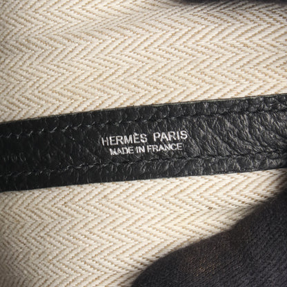 ガーデンパーティPM ハンドバッグ トートバッグ カントリー ブラック シルバー金具 X刻印 エルメス バッグ HERMES