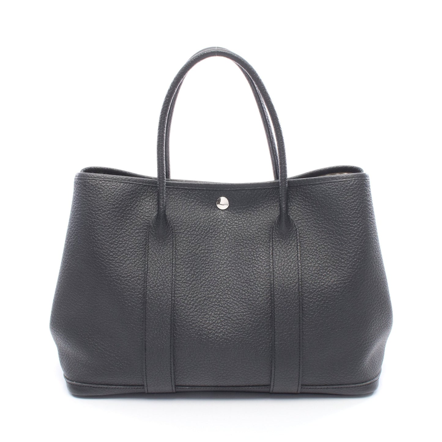 ガーデンパーティPM ハンドバッグ トートバッグ カントリー ブラック シルバー金具 X刻印 エルメス バッグ HERMES