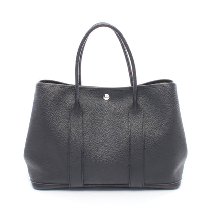 ガーデンパーティPM ハンドバッグ トートバッグ カントリー ブラック シルバー金具 X刻印 エルメス バッグ HERMES