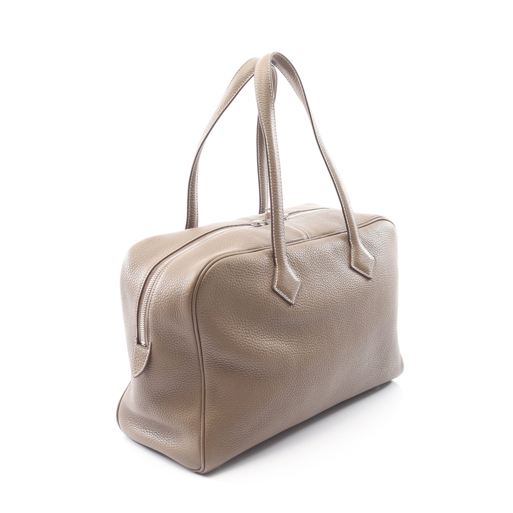 ヴィクトリア35 エトゥープ ハンドバッグ ミニボストンバッグ トリヨン