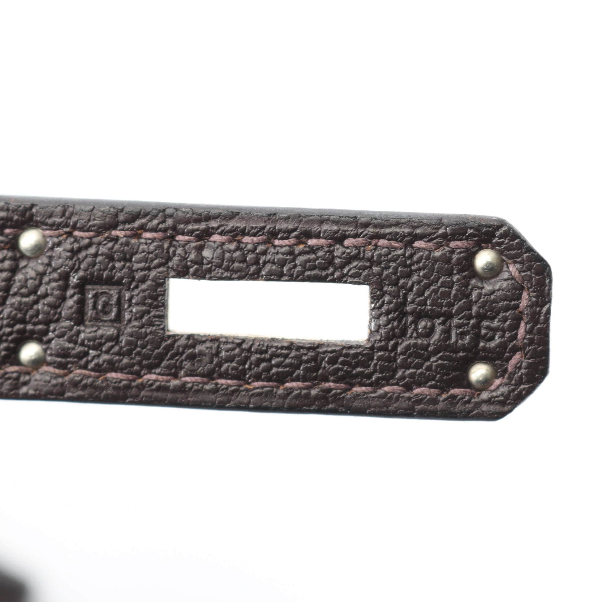 ケリー32 ショコラ ハンドバッグ シェーブル ダークブラウン シルバー金具 外縫い 2WAY □G刻印 エルメス バッグ HERMES
