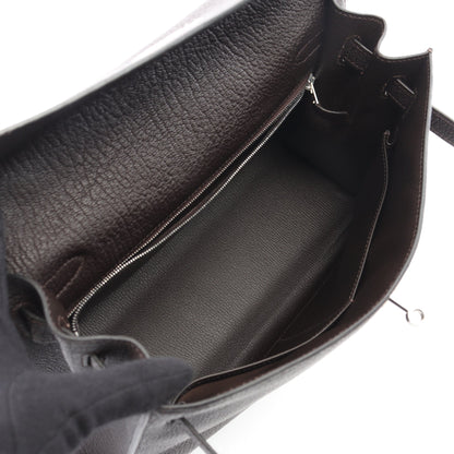 ケリー32 ショコラ ハンドバッグ シェーブル ダークブラウン シルバー金具 外縫い 2WAY □G刻印 エルメス バッグ HERMES