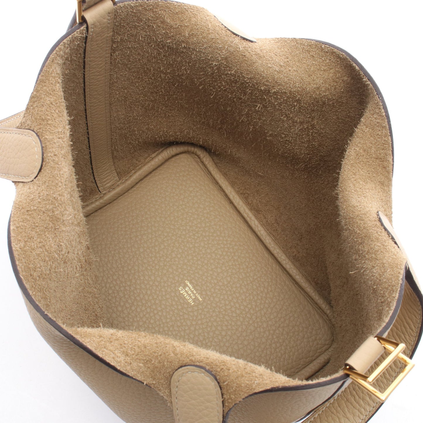 ピコタンロックPM トレンチ ハンドバッグ トリヨンクレマンス ベージュ ゴールド金具 K刻印 エルメス バッグ HERMES
