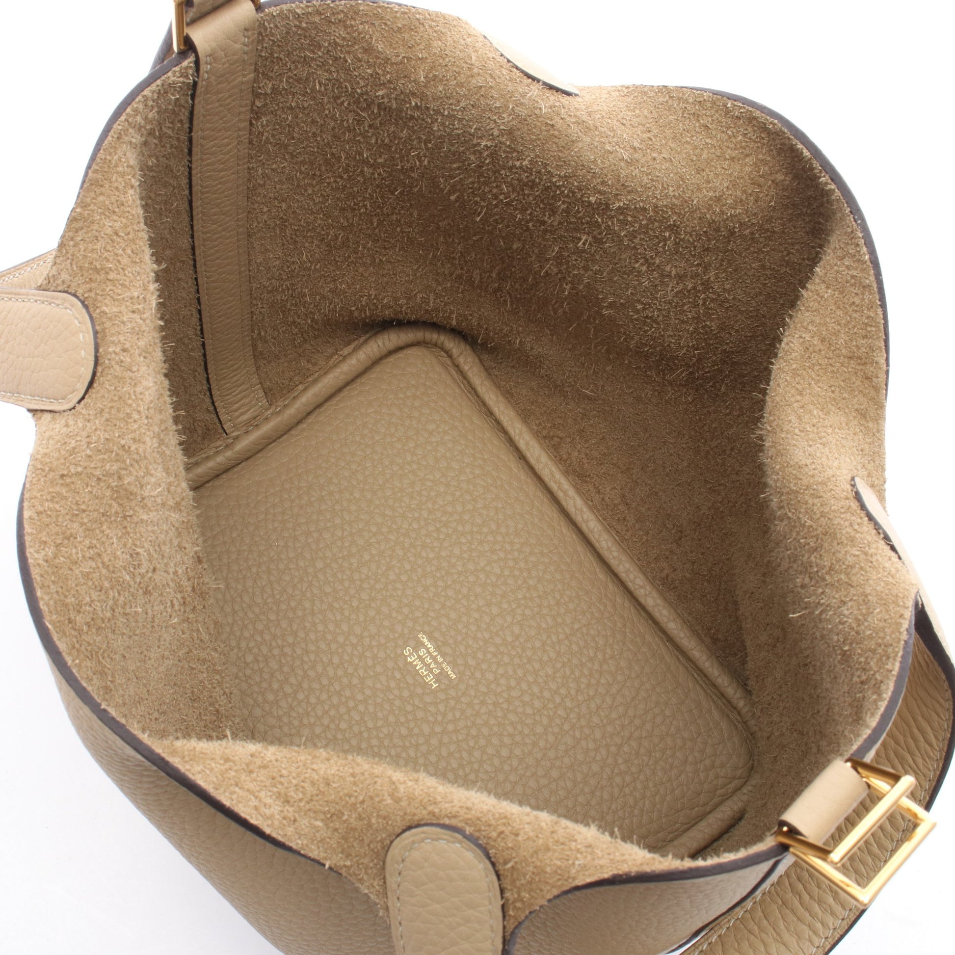 ピコタンロックPM トレンチ ハンドバッグ トリヨンクレマンス ベージュ ゴールド金具 K刻印 エルメス バッグ HERMES