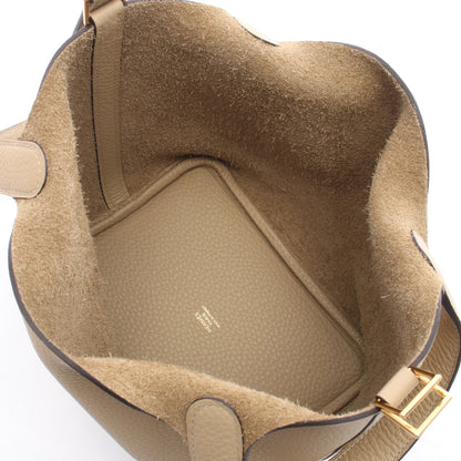ピコタンロックPM トレンチ ハンドバッグ トリヨンクレマンス ベージュ ゴールド金具 K刻印 エルメス バッグ HERMES