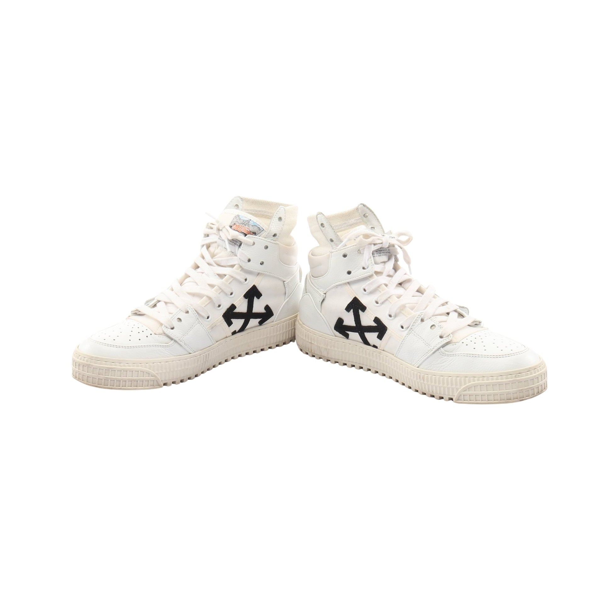 オフコート3.0 ハイカットスニーカー レザー ファブリック ホワイト オフホワイト シューズ OFF-WHITE