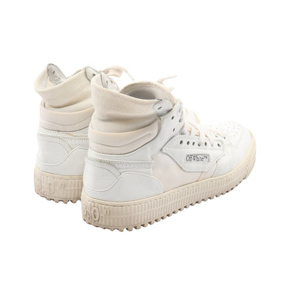 オフコート3.0 ハイカットスニーカー レザー ファブリック ホワイト オフホワイト シューズ OFF-WHITE