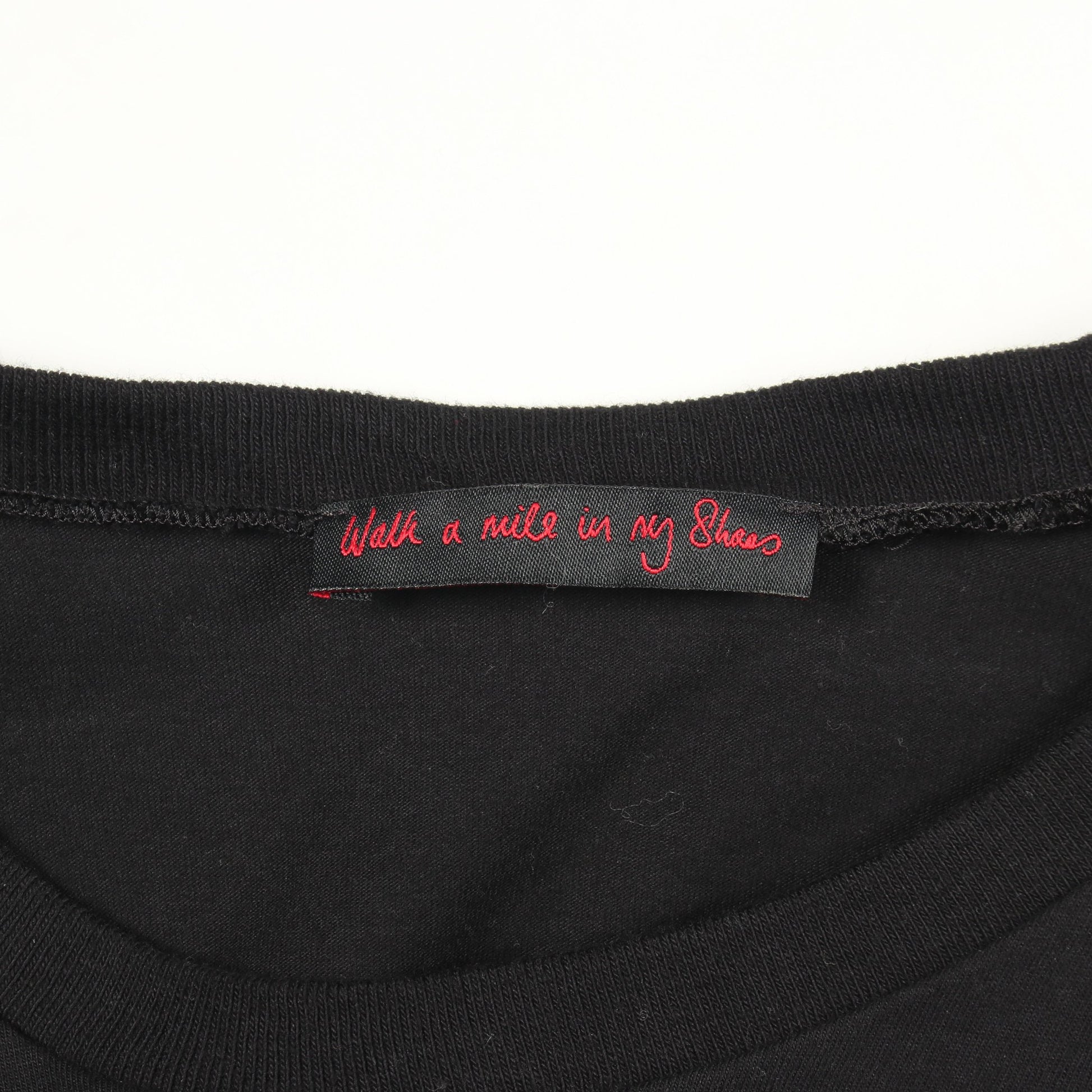 WALK A MILE IN MY SHOES 半袖Tシャツ コットン ブラック クリスチャンルブタン トップス Christian Louboutin