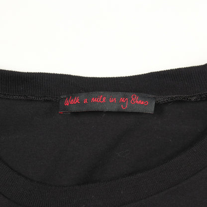 WALK A MILE IN MY SHOES 半袖Tシャツ コットン ブラック クリスチャンルブタン トップス Christian Louboutin