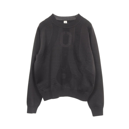 ニット クルーネック シルク ブラック エルメス トップス HERMES