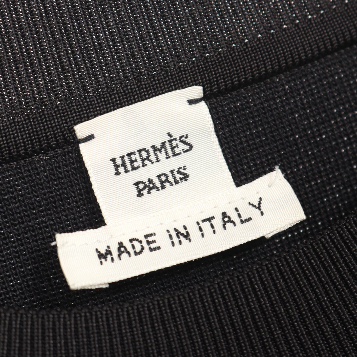 ニット クルーネック シルク ブラック エルメス トップス HERMES