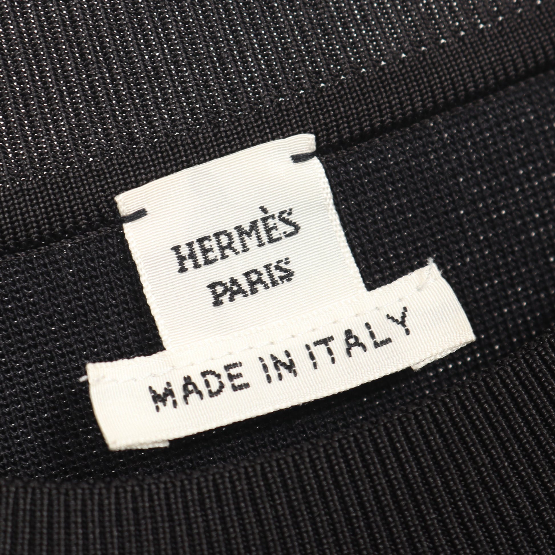 ニット クルーネック シルク ブラック エルメス トップス HERMES