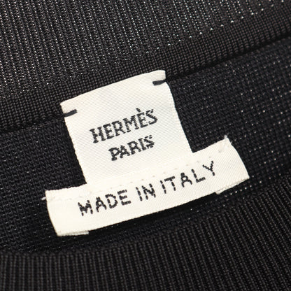 ニット クルーネック シルク ブラック エルメス トップス HERMES