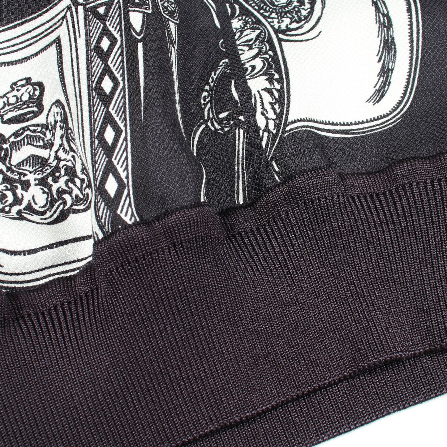 ツイルレーヌ En Desordre Finesse ニット クルーネック シルク ダークネイビー 切替 エルメス トップス HERMES