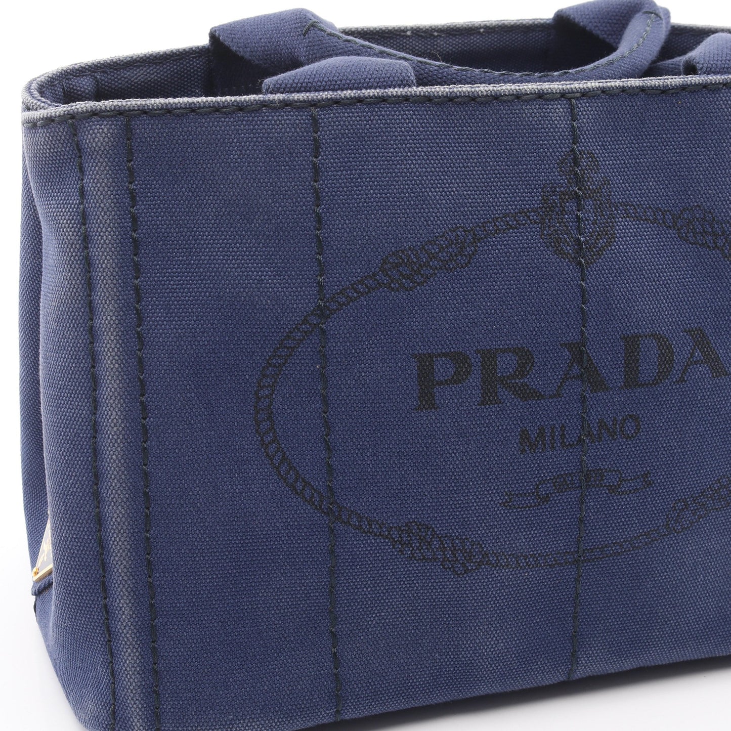 CANAPA カナパ ハンドバッグ トートバッグ キャンバス ブルー 2WAY プラダ バッグ PRADA