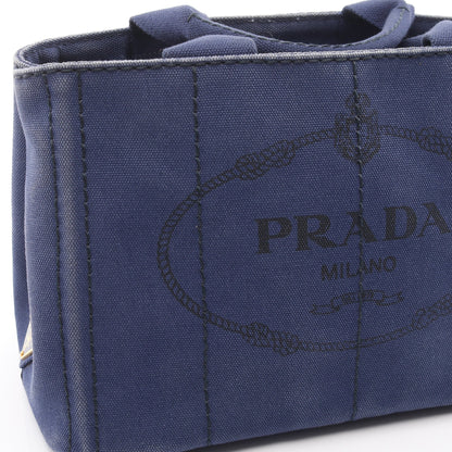 CANAPA カナパ ハンドバッグ トートバッグ キャンバス ブルー 2WAY プラダ バッグ PRADA
