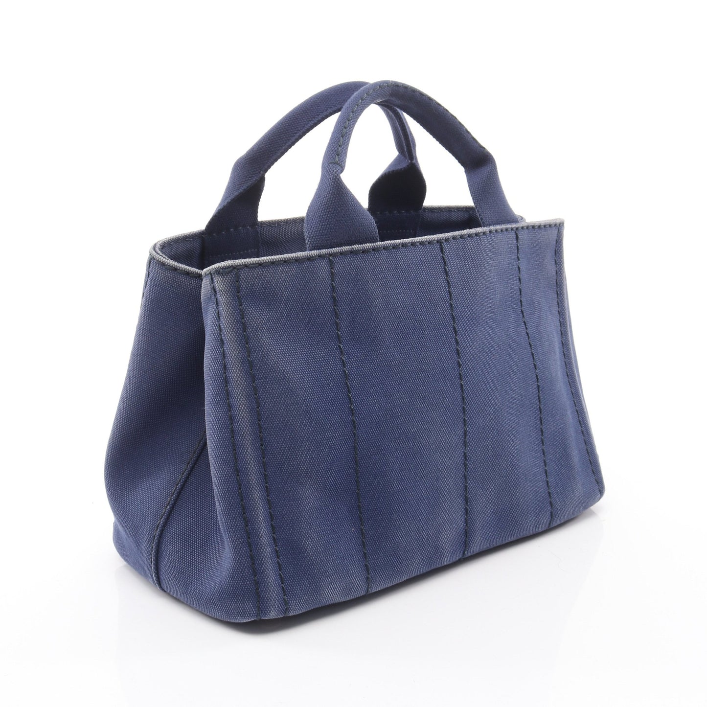 CANAPA カナパ ハンドバッグ トートバッグ キャンバス ブルー 2WAY プラダ バッグ PRADA