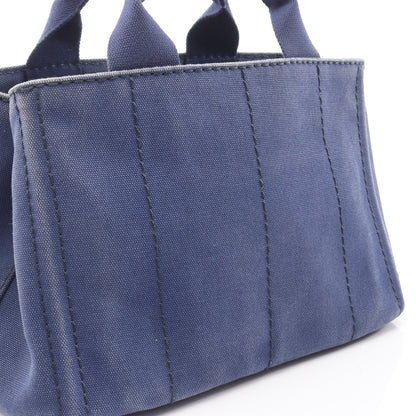 CANAPA カナパ ハンドバッグ トートバッグ キャンバス ブルー 2WAY プラダ バッグ PRADA