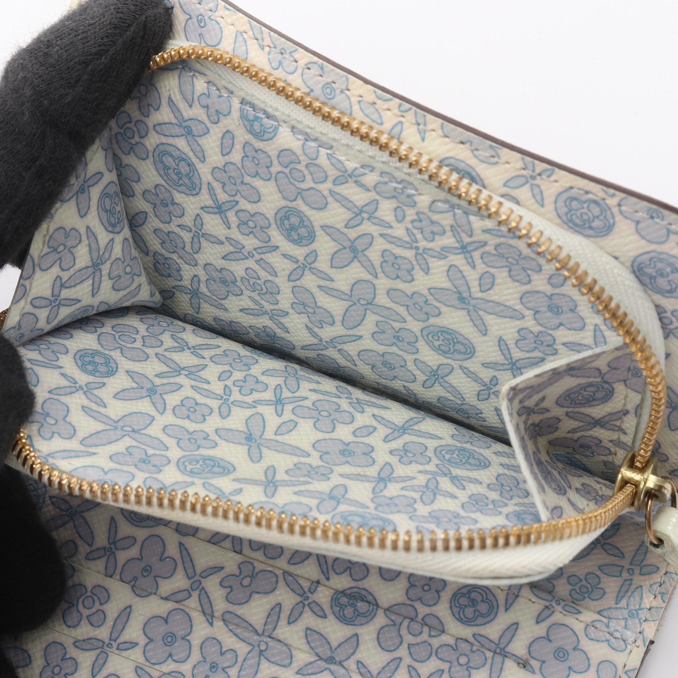 ポルトモネアンソリット モノグラムフルリ ヴィオレ 二つ折り財布