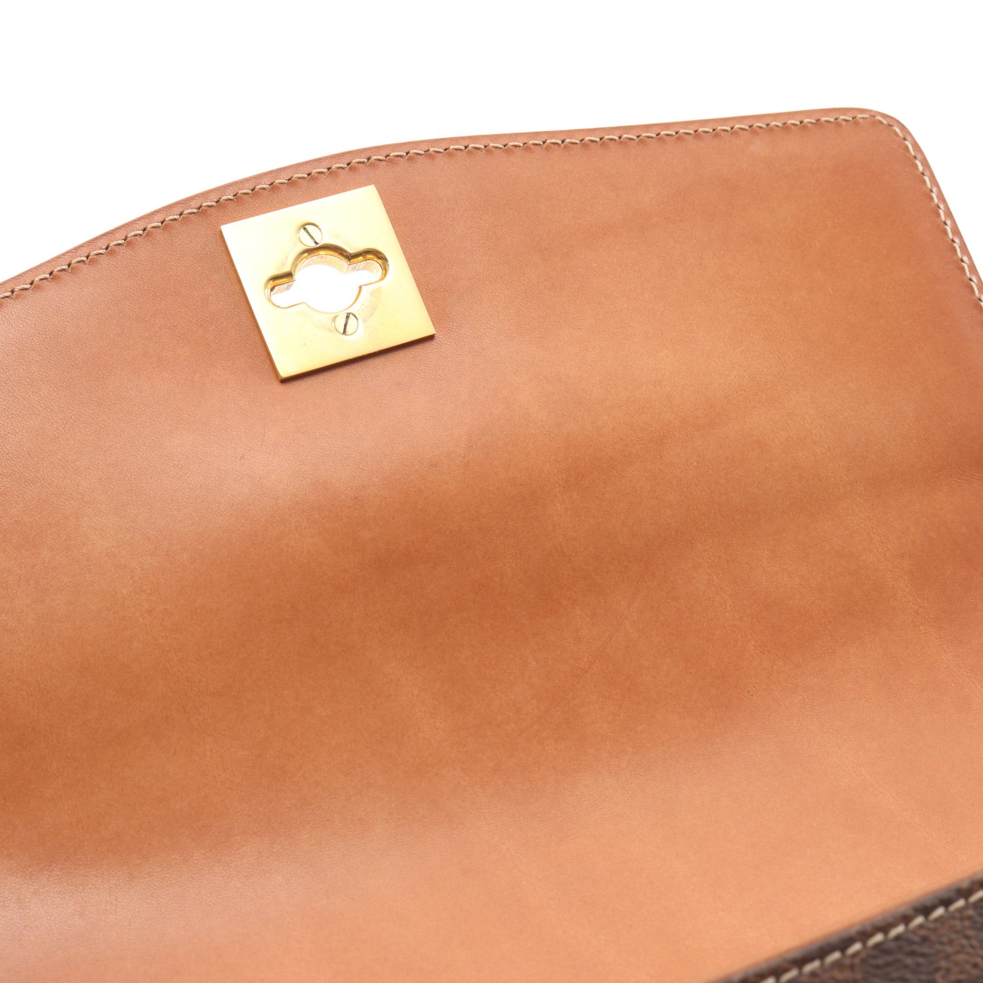 マカダム ショルダーバッグ PVC レザー ダークブラウン ライトブラウン セリーヌ バッグ CELINE
