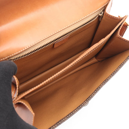 マカダム ショルダーバッグ PVC レザー ダークブラウン ライトブラウン セリーヌ バッグ CELINE
