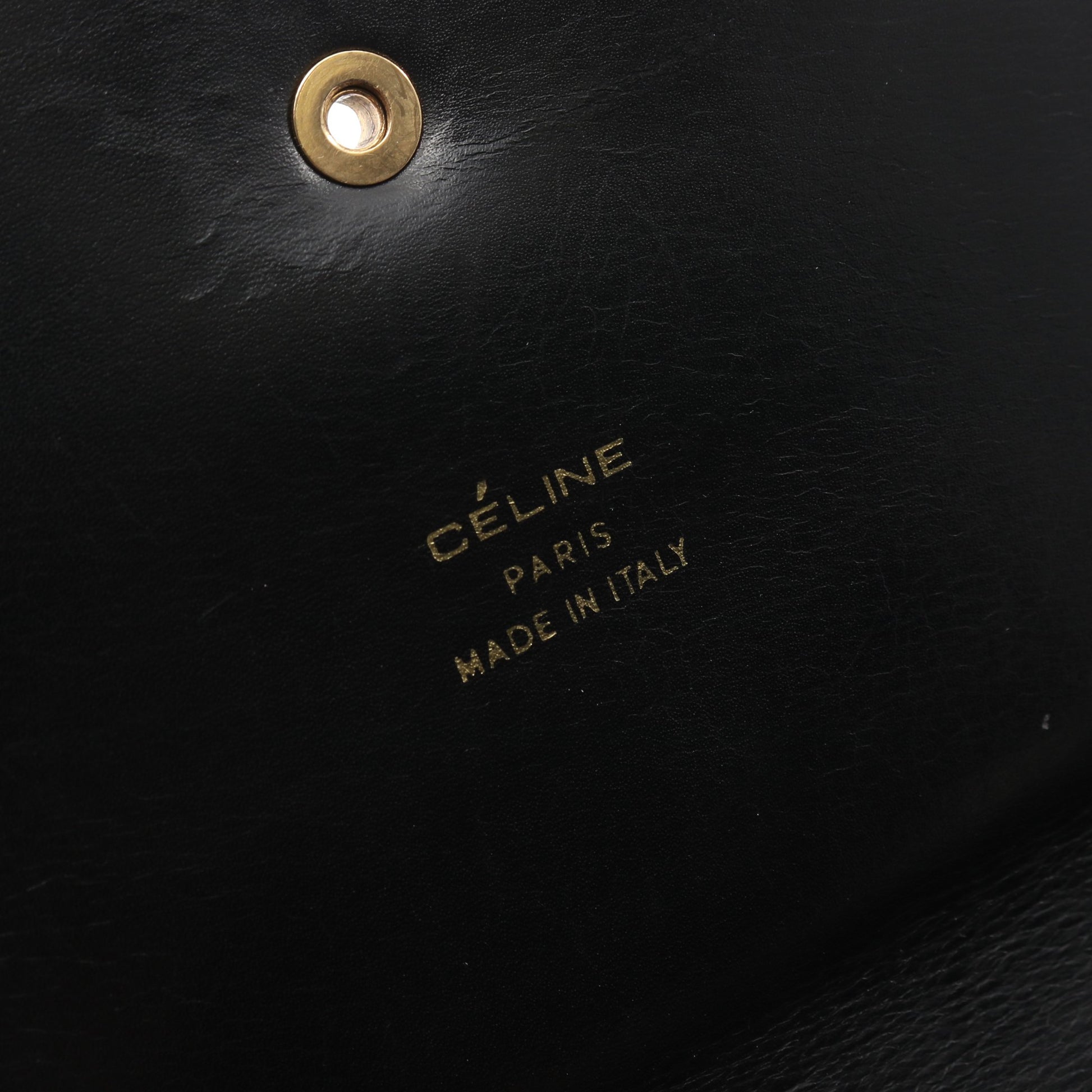 ショルダーバッグ レザー ブラック 馬車金具 セリーヌ バッグ CELINE