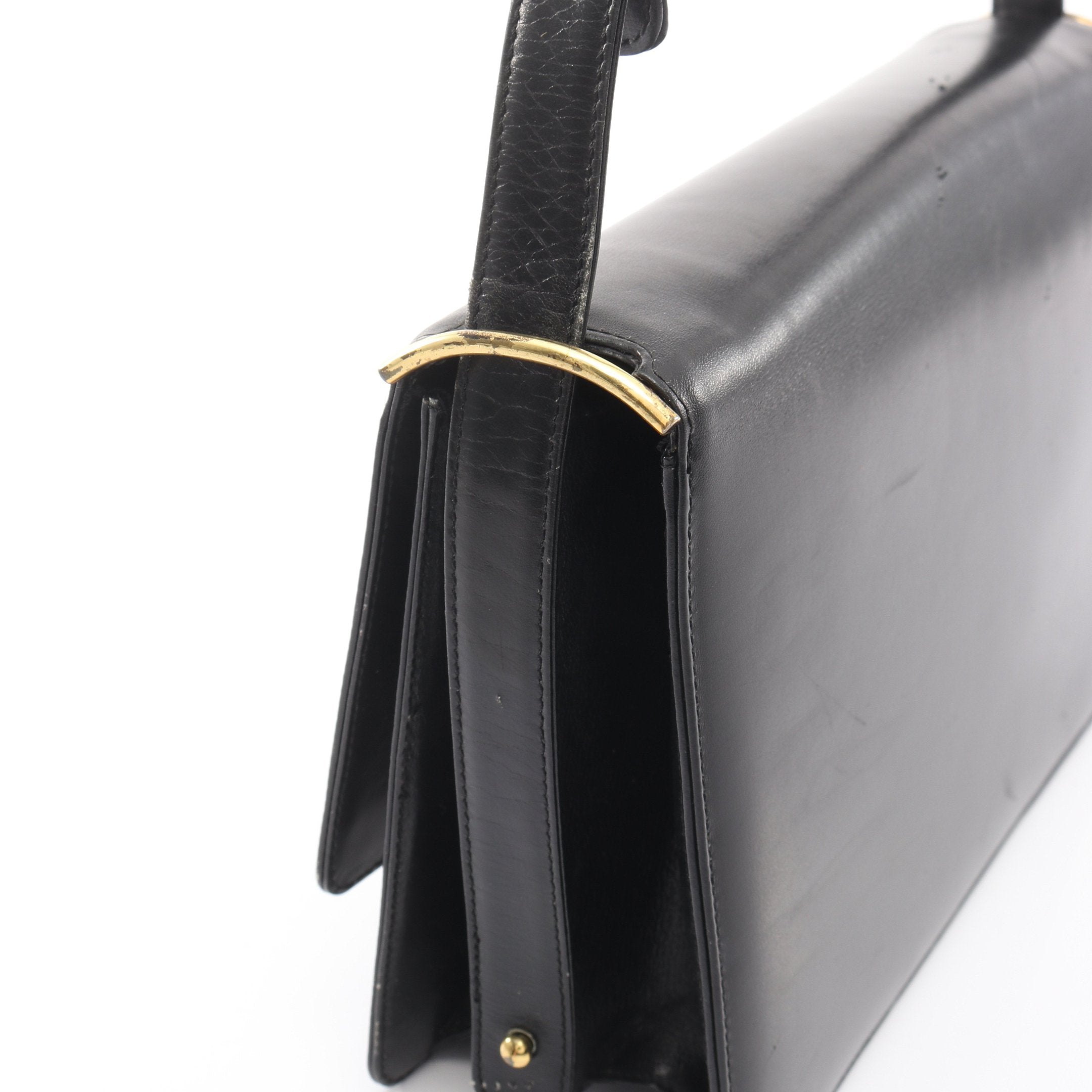 ショルダーバッグ レザー ブラック 馬車金具 セリーヌ – RECLO