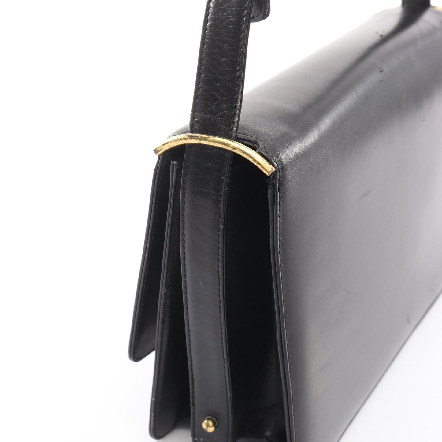 ショルダーバッグ レザー ブラック 馬車金具 セリーヌ バッグ CELINE