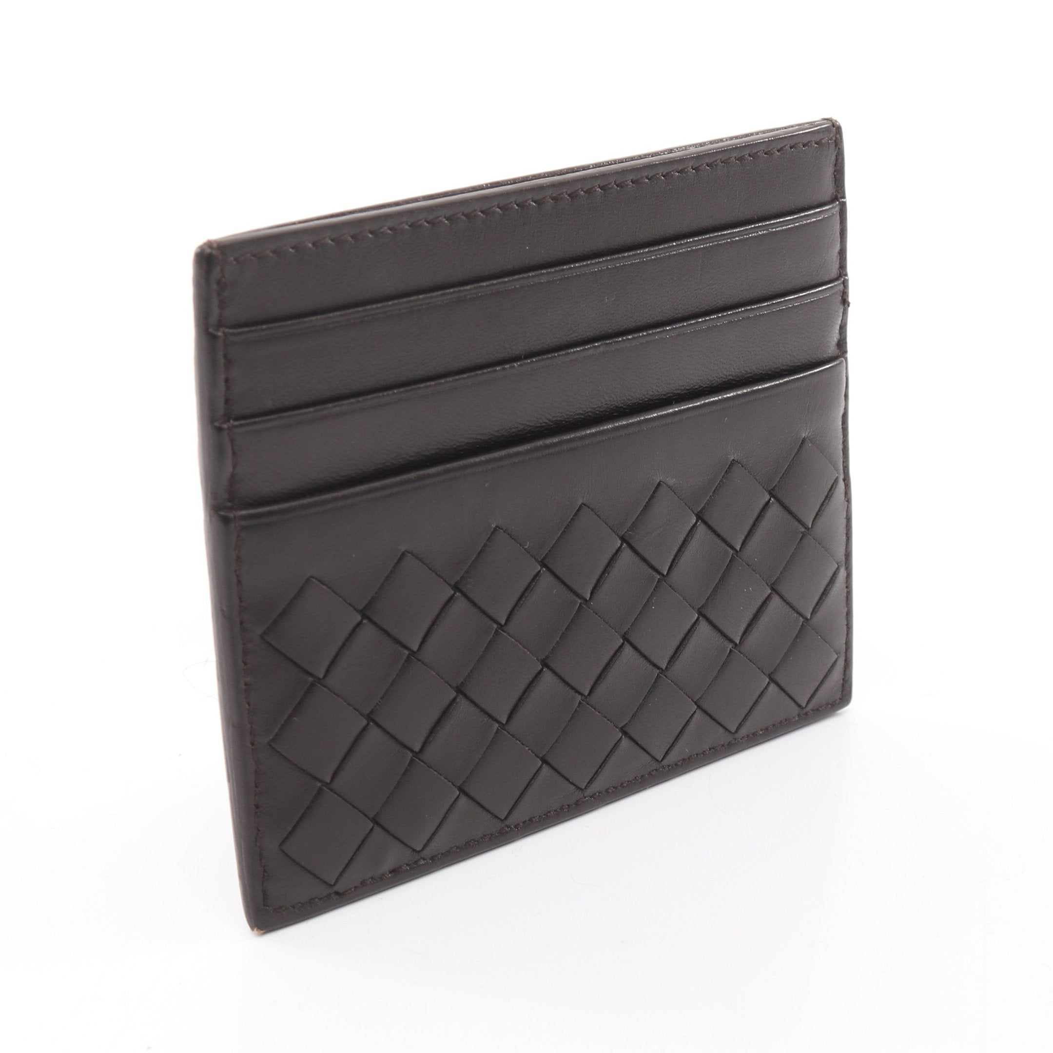 イントレチャート カードケース レザー ダークブラウン ボッテガ