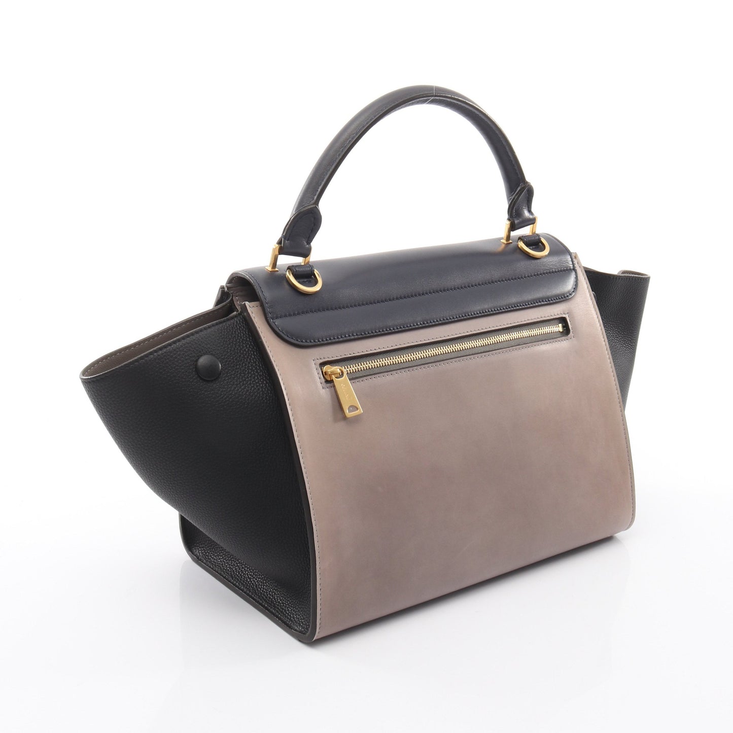 トラペーズ スモール ハンドバッグ レザー ネイビー グレー ブラック 2WAY セリーヌ バッグ CELINE