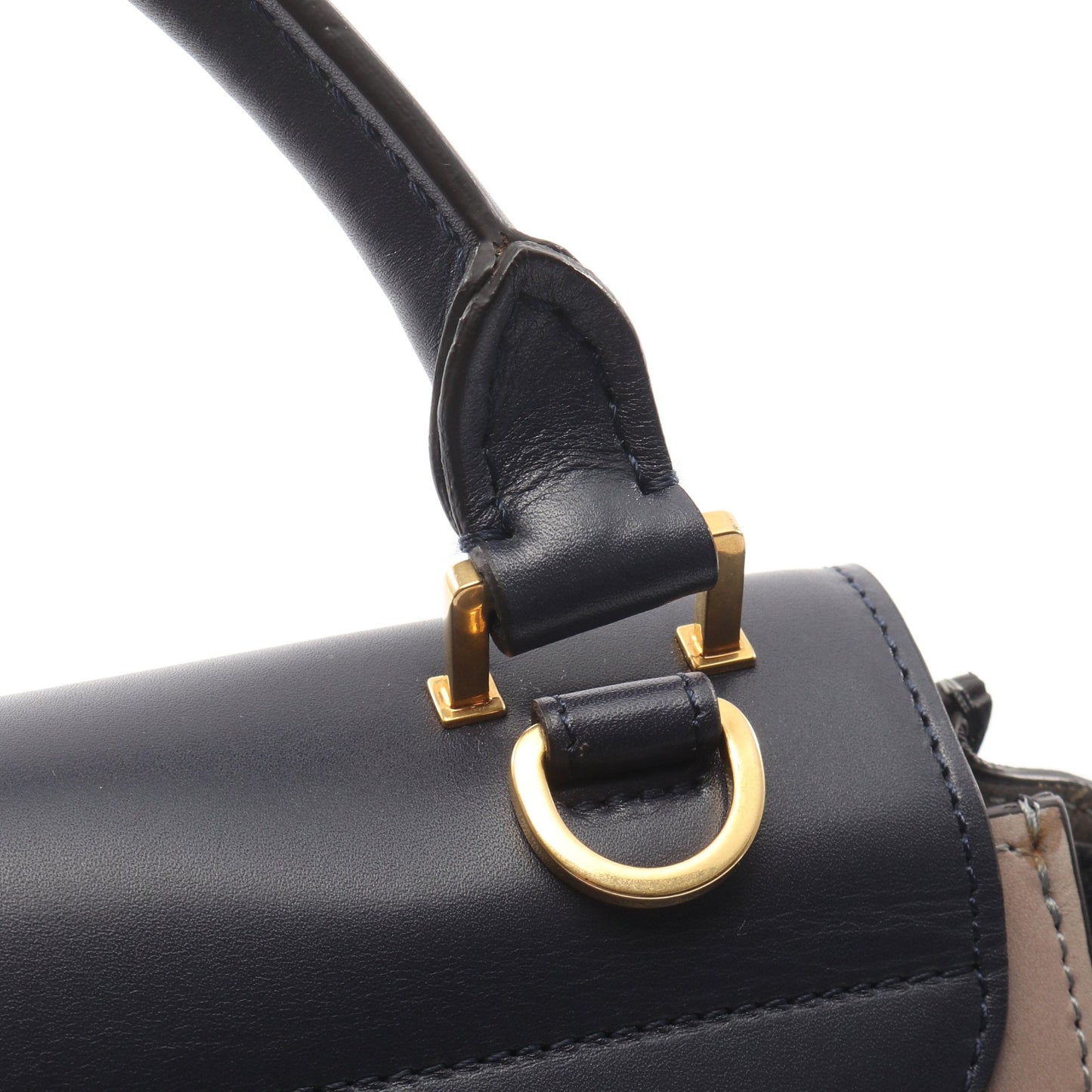 トラペーズ スモール ハンドバッグ レザー ネイビー グレー ブラック 2WAY セリーヌ バッグ CELINE