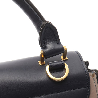 トラペーズ スモール ハンドバッグ レザー ネイビー グレー ブラック 2WAY セリーヌ バッグ CELINE
