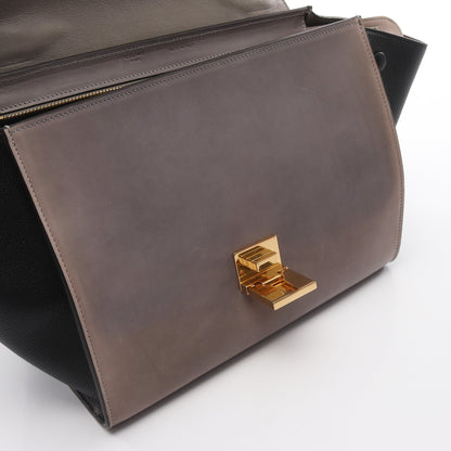トラペーズ スモール ハンドバッグ レザー ネイビー グレー ブラック 2WAY セリーヌ バッグ CELINE