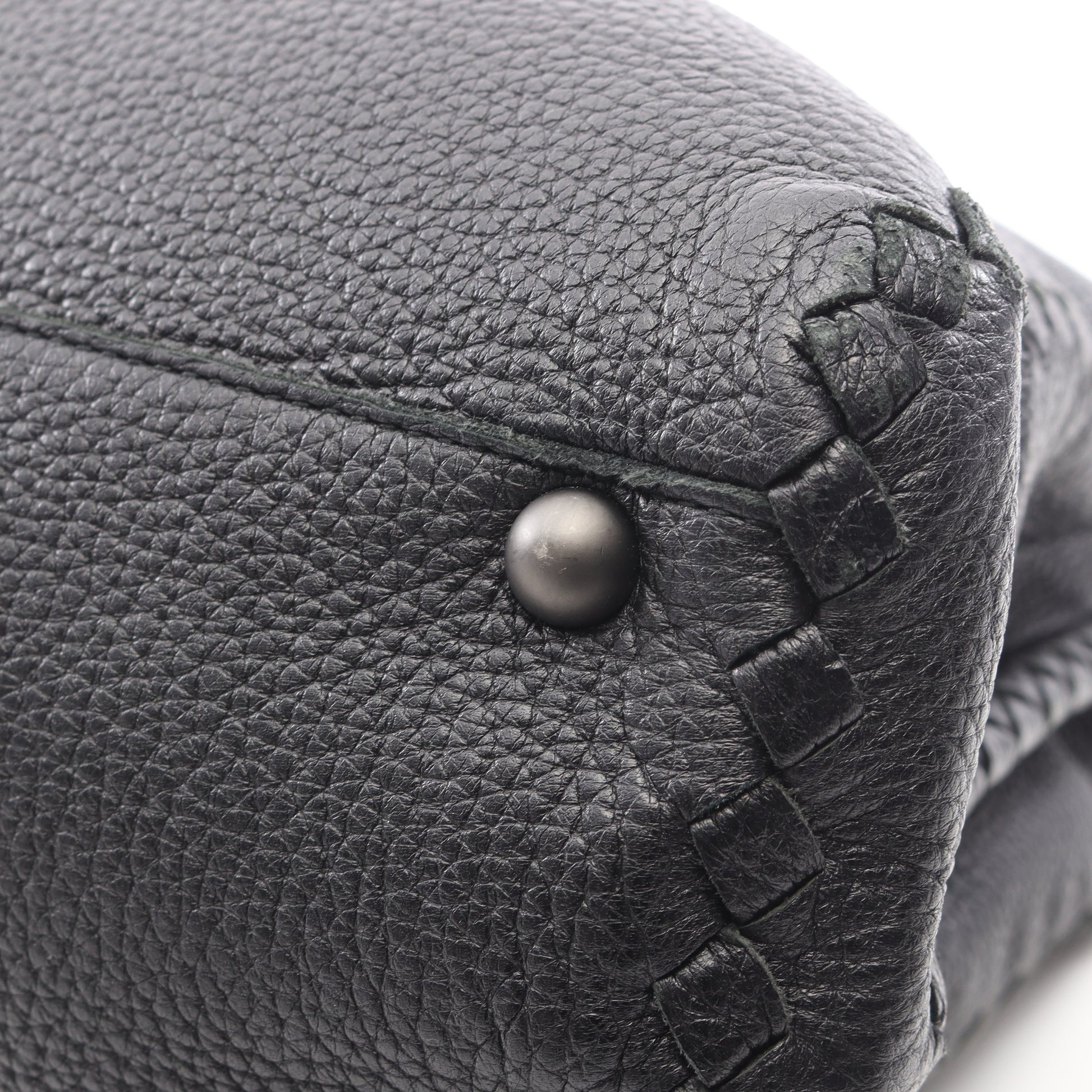イントレチャート ハンドバッグ トートバッグ レザー ブラック ボッテガヴェネタ バッグ BOTTEGA VENETA